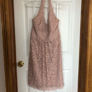david’s bridal knee length lace dress